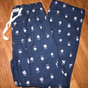 Navy blue clover pajama pants